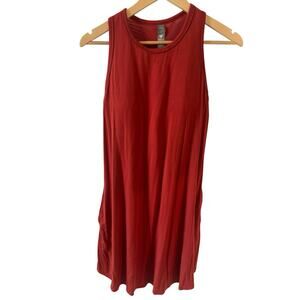 Shebird Tunic Tank Dress Pockets Rust Color size 3 Small / Medium‎ Built in Bra
